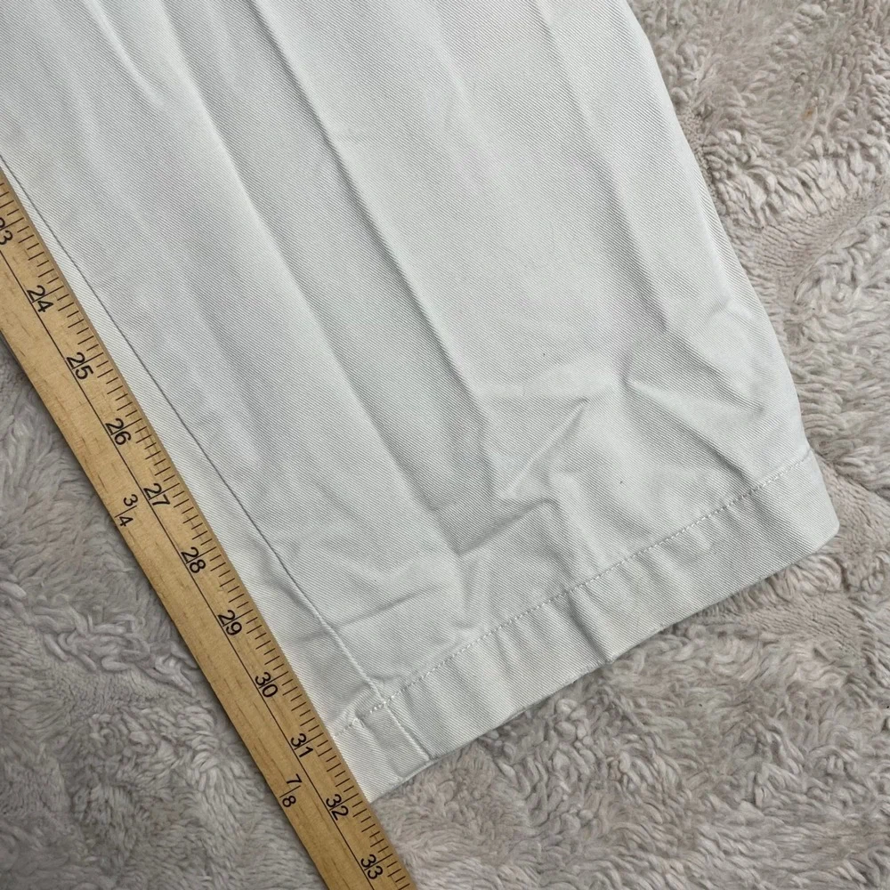 Polo Ralph Lauren Andrew Pant Mens 35x32Pleated Chino Trousers Stone White